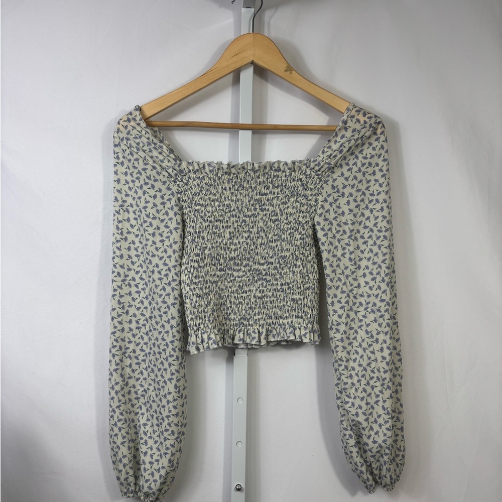 Floral Smocked Off-Shoulder Top